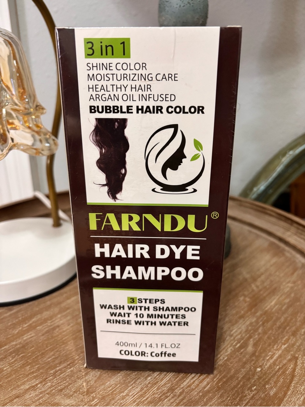 Farndu Coffee Hair Dye Shampoo — Brown Conditioning Color